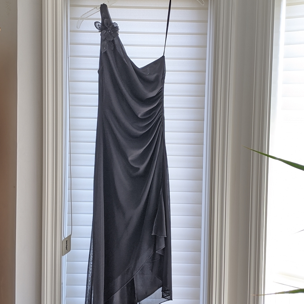 Asymmetrical One Shoulder Evening Dress